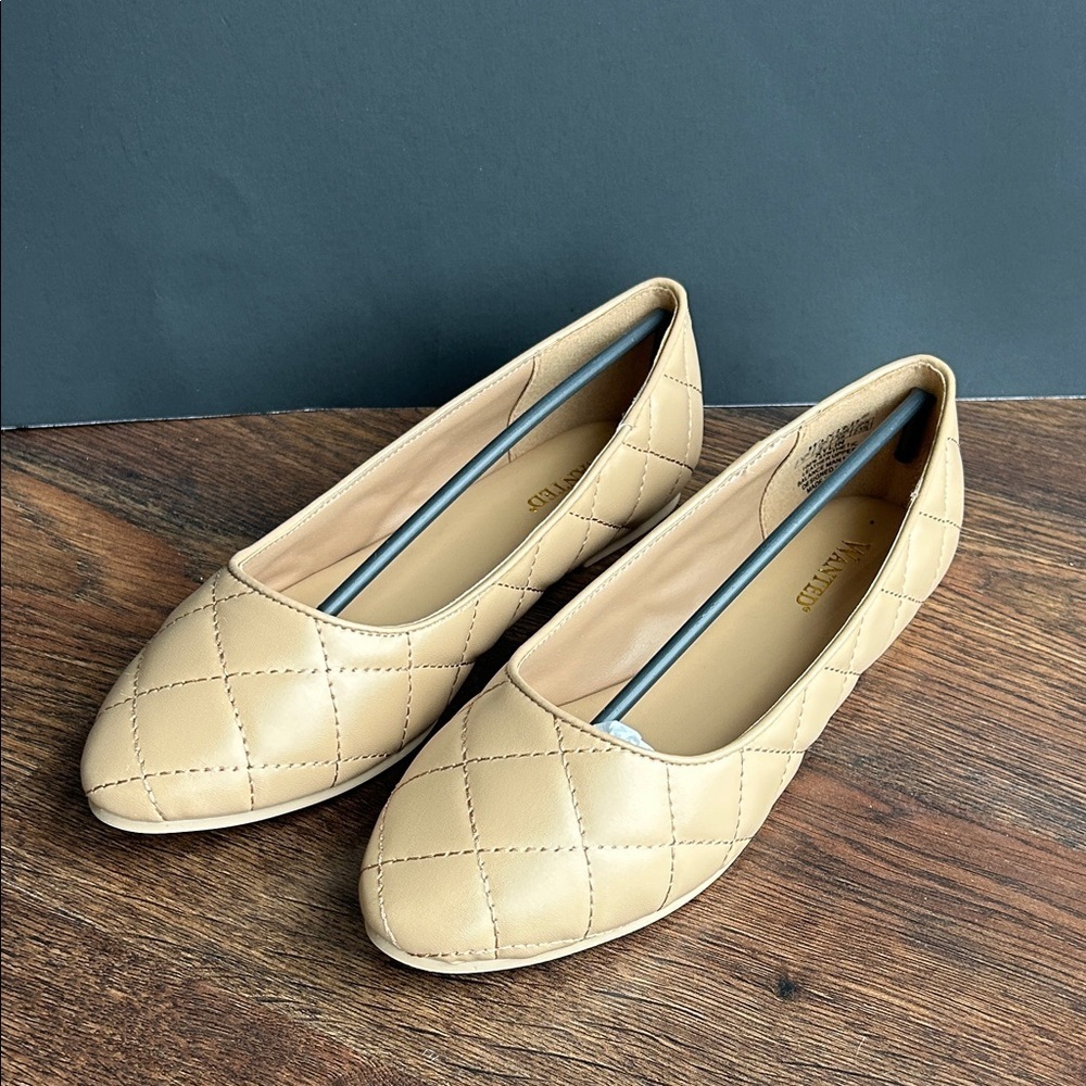 NEW Wanted Tan Quilted Ballet Flat - Size 7 | Tan Flats | Kylin Ballet Flat